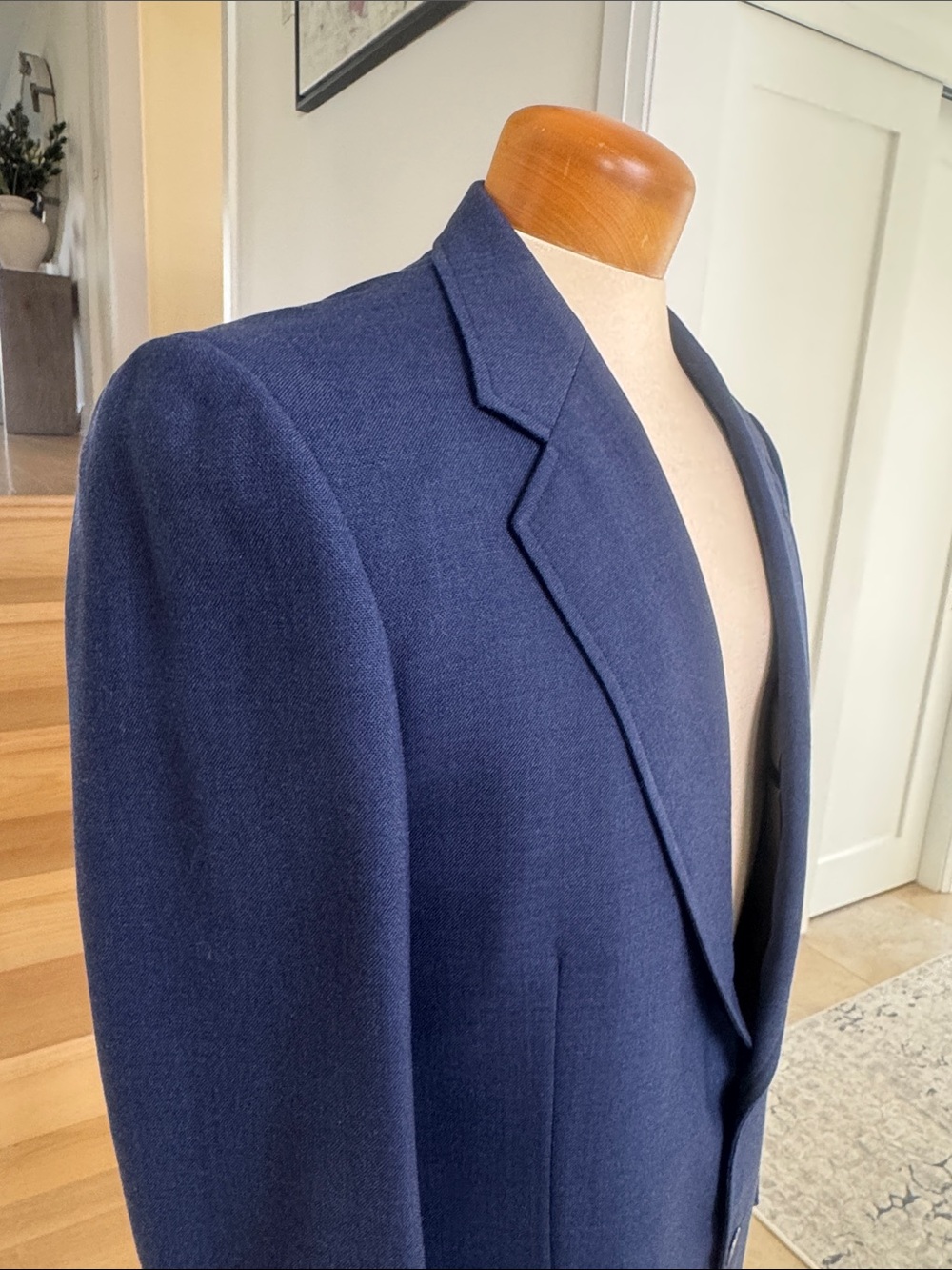 Harry Rosen Samuelsohn Navy Wool Blend Blazer 40R - Picture 3 of 11